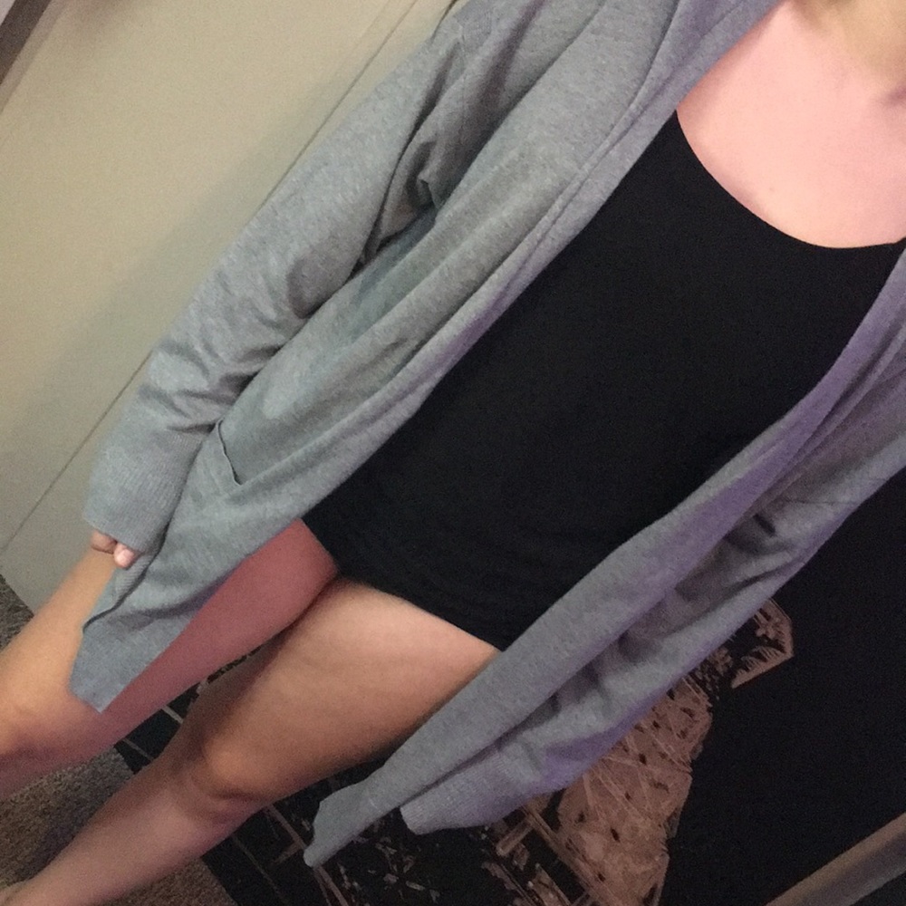 Cute comfy cardigan gray size xxL